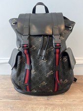 Gucci Backpack Bestiary GG  Supreme Tiger Print Two Pocket  Black/ Gray