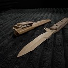 TOPS Knives Missile Strike Z-955 Carbon Steel Drop Point Plain, Micarta, Sheath — photo 3