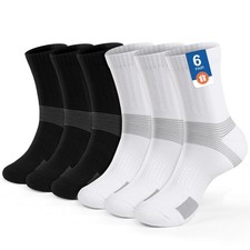Ankle Compression Athletic Socks Socks Men Women Cushioned Tennis Socks Runni...