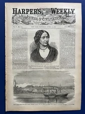 Harper's Weekly 4-13-1861 FORT PICKENS Pres Lincoln CANNIBALISM Point Isabel, TX
