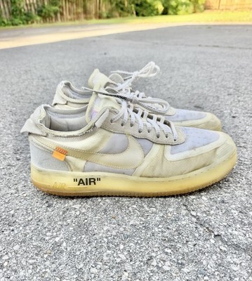 Nike x Off-White Air Force 1 Men's Size 13 Low White Sneakers Shoes AO4606-100