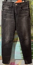 New With Tags Moussy Vintage Velma Skinny Jeans Size 25 Black Denim Distressed