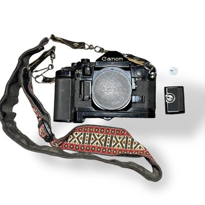 Canon A-1 Handheld 35mm Manual Shutter SLR Film Camera Body Only w/ Motor Drive