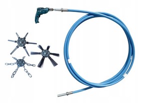 Schornsteinbesen Set Aus Federstahl & Edelstahl – M12 Gewinde, Für Kamin & Ofen