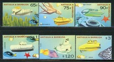 ANTIGUA & BARBUDA 2398-403 SG3204-08,3215 MNH 2000 Submarines  set of 6 CV$6