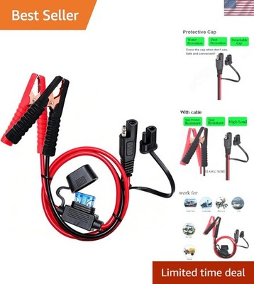 10AWG Battery Alligator Clips SAE Quick Release Adapter 2FT Extension for Cars