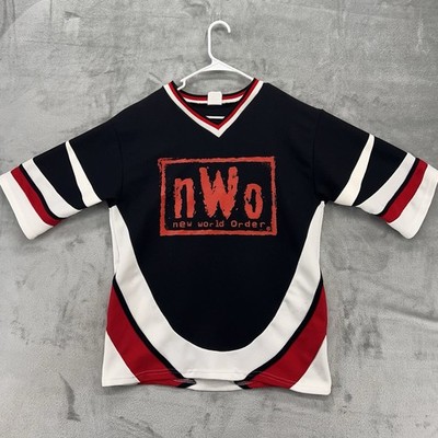 Vintage 90s WCW nWo New World Order 4 Life Mens Medium Hockey