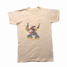 Rare Vintage 70s Mickey Mouse Cowboy Two Guns Disney T-Shirt Adult Size Small