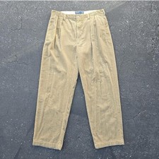Vintage 90s Polo Ralph Lauren Pant - Baggy Brown Wide Wale Corduroy Pants