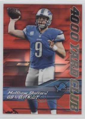 2014 Topps Chrome 4000 Yard Club Red Refractor 22/99 Matthew Stafford #8 14ij