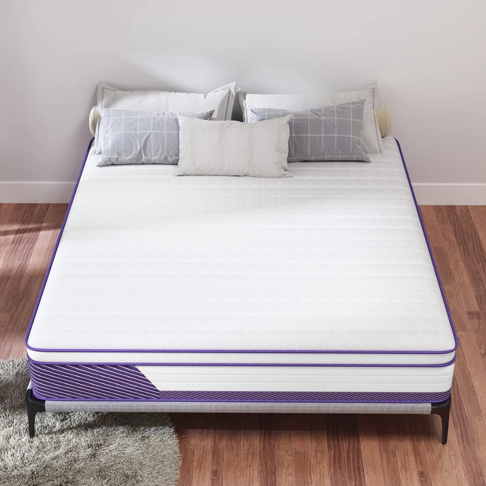 12"14" Gel Memory Foam Spring Hybrid Queen Mattress Twin Full King Size In A Box - Image 3 of 4