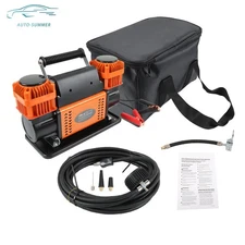 Max 150 PSI Heavy Duty Dual Cylinder 12V Portable Inflator For Truck Tires