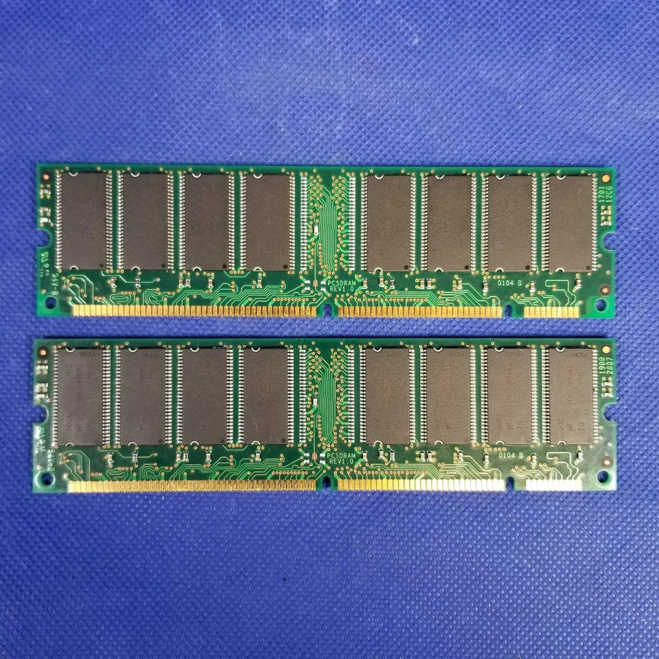 Micron MT16LSDT1664AG-133C7 128MB PC133U-333 SDRAM DIMM 133MHz CL3 Memory 2-Pack - Image 3 of 3