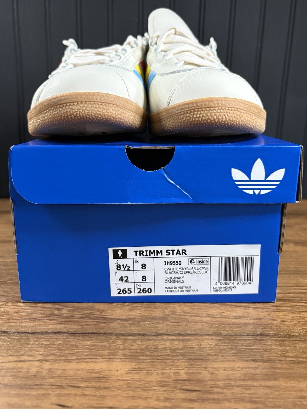 Adidas Trimm Star White/Multi Size 8 image 8