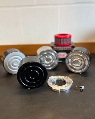 Harley Luftfilter Custom - S&S Super E - Schwarz - Panhead Shovelhead EVO