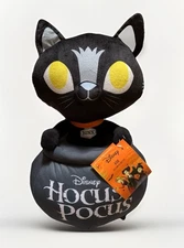 NEW Disney Hocus Pocus BINX in Witches Cauldron 19in Weighted Plush Door Greeter