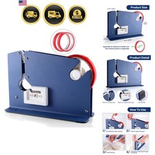 Steel Tape Bag Sealer with 2 Bag Sealing Tape, Plastic Bag Sealer Poly Bag Se...