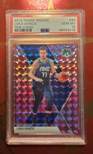 2019-20 Panini Mosaic Luka Dončić #44 Pink Camo Prizm PSA 10 Dallas Mavericks
