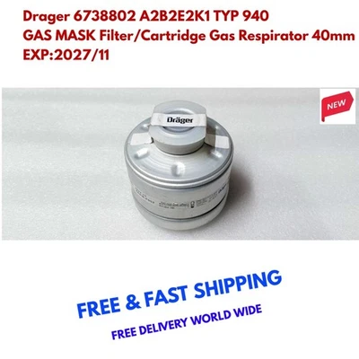 Drager 6738802 A2B2E2K1 TIPO 940 MÁSCARA DE GAS Filtro/Cartucho Respirador de... - Imagen 1 de 4