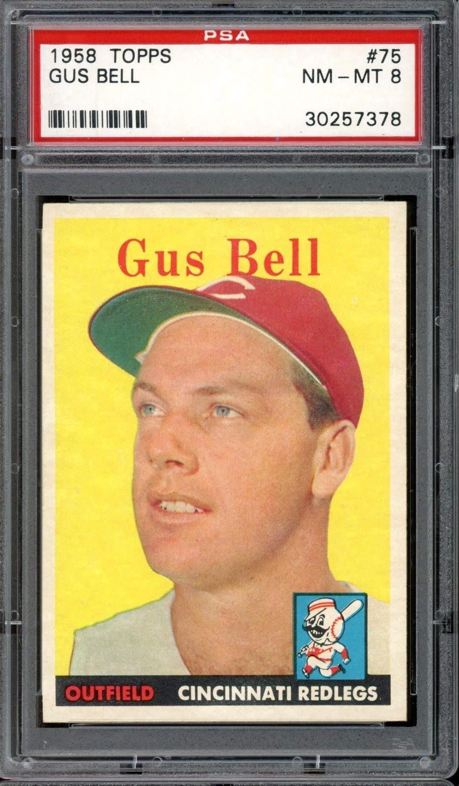 1958 Topps Baseball #75 Gus Bell PSA 8