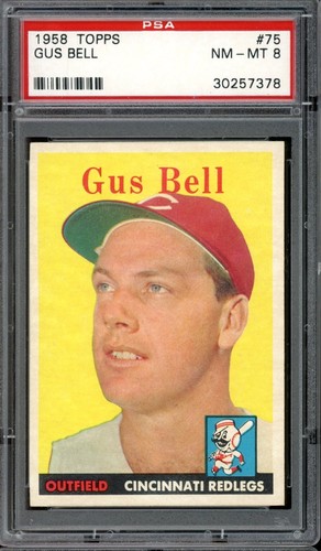 1958 Topps Baseball #75 Gus Bell PSA 8