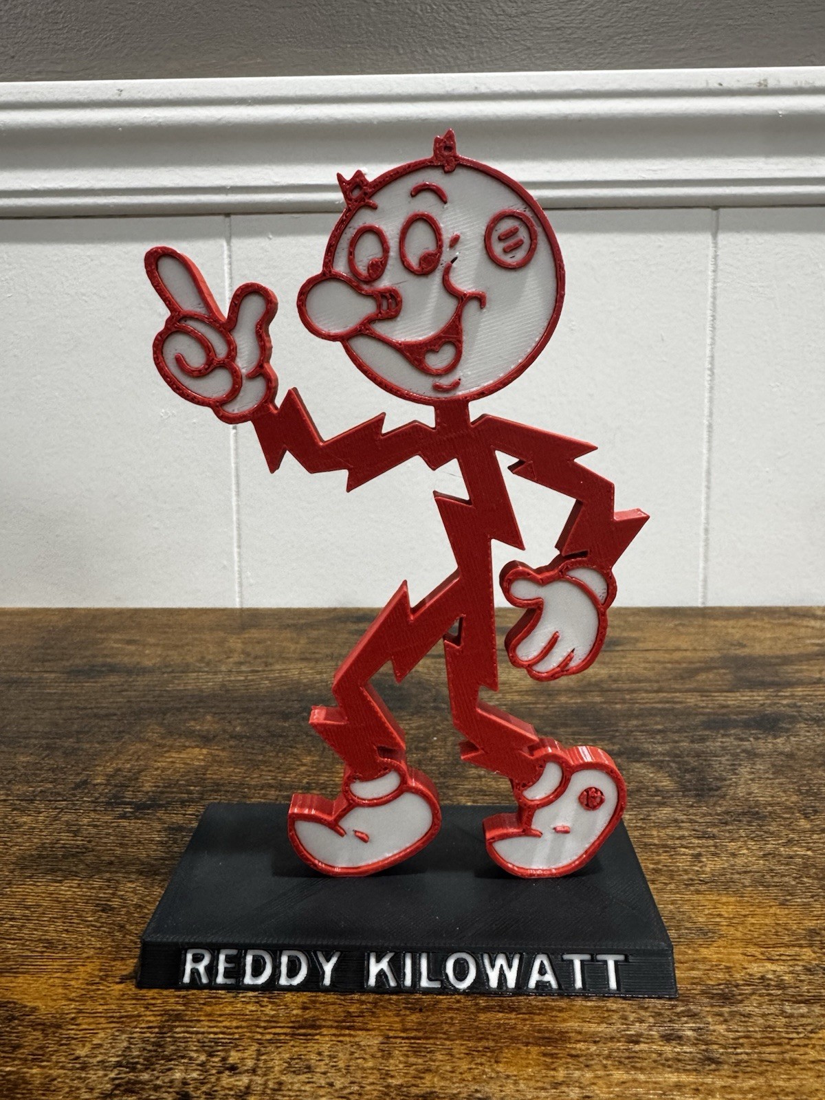 6.5” Reddy Kilowatt Character stand up sign Electricians trade