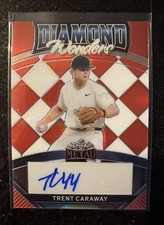 2024 Leaf Metal Trent Caraway RC Auto-Diamond Wonder Red Checkerboard/20 #DW-TC1