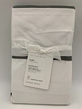 Pottery Barn Morgan Banded 400-Thread-Count Organic Sham Flagstone Euro J1064