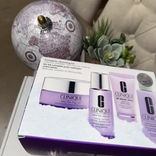 Clinique Complete Cleansing Balm Toner Skincare 4 Piece Gift Set