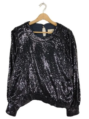 SéZANE Blouse à manches longues Dames Blouse T EU 42 noir pailleté - Photo 1/4