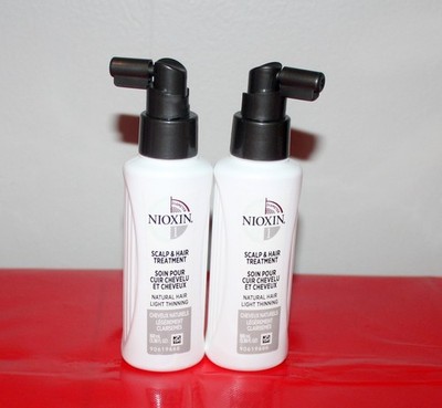 Nioxin System 1 Scalp & Hair Leave-In Treatment 2 Pack,  3.38oz Each *NEW*