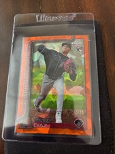 2025 Topps Chrome Sapphire Edition - Yilber Diaz, Yilber Diaz #8 Orange /25 (RC)