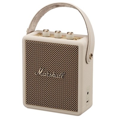Marshall Stockwell III Portable Bluetooth Speaker, Cream, 40+ Hour Battery IP55