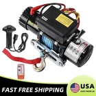 10000LBS Electric Winch 12V Synthetic Rope Off-road 4WD SUV Truck Towing Trailer