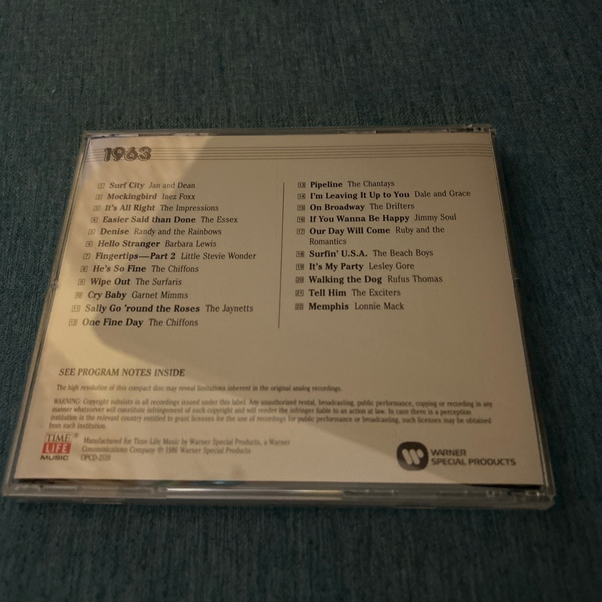 Time Life 1963 The Rock N Roll Era 1963 CD 22 Hits Chiffons