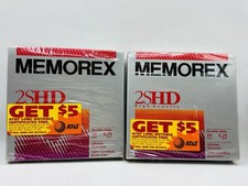 2 Memorex 2S HD 5.25" Floppy Diskettes 10 Pack 20 Disks total New Sealed NOS
