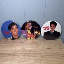 3 New Kids on the Block Jonathan Knight Large 6" Buttons Pin Jumbo w/ Stands Lot