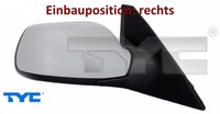 Tyc 320-0025 AußEnspiegel Rechts Spiegel AußEn FüR Mazda