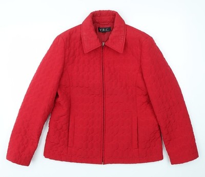 YBC Damen Jacke Mantel rot Größe M