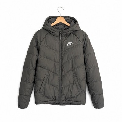 Nike Kinder gefütterte Jacke mit Kapuze grau Jugend Large (147 158 cm) Mantel
