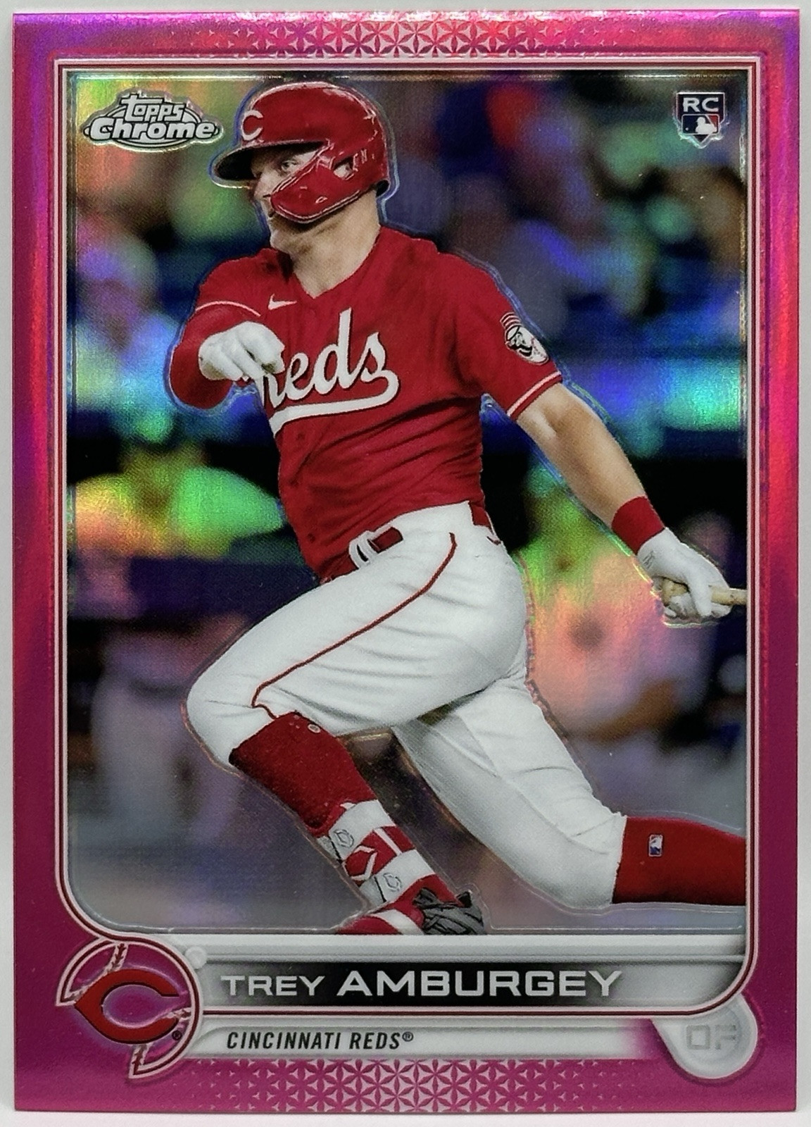 2022 Topps Chrome - Magenta Refractor #61 Trey Amburgey /399 (RC) CIN
