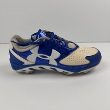 Under Armour Spine Glyde ST Softball Cleats Blue White Women’s Size 8