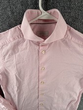 Eton Check Cotton Slim 15 Pink Long Sleeve Premium Mens Elegant Button Up Shirt