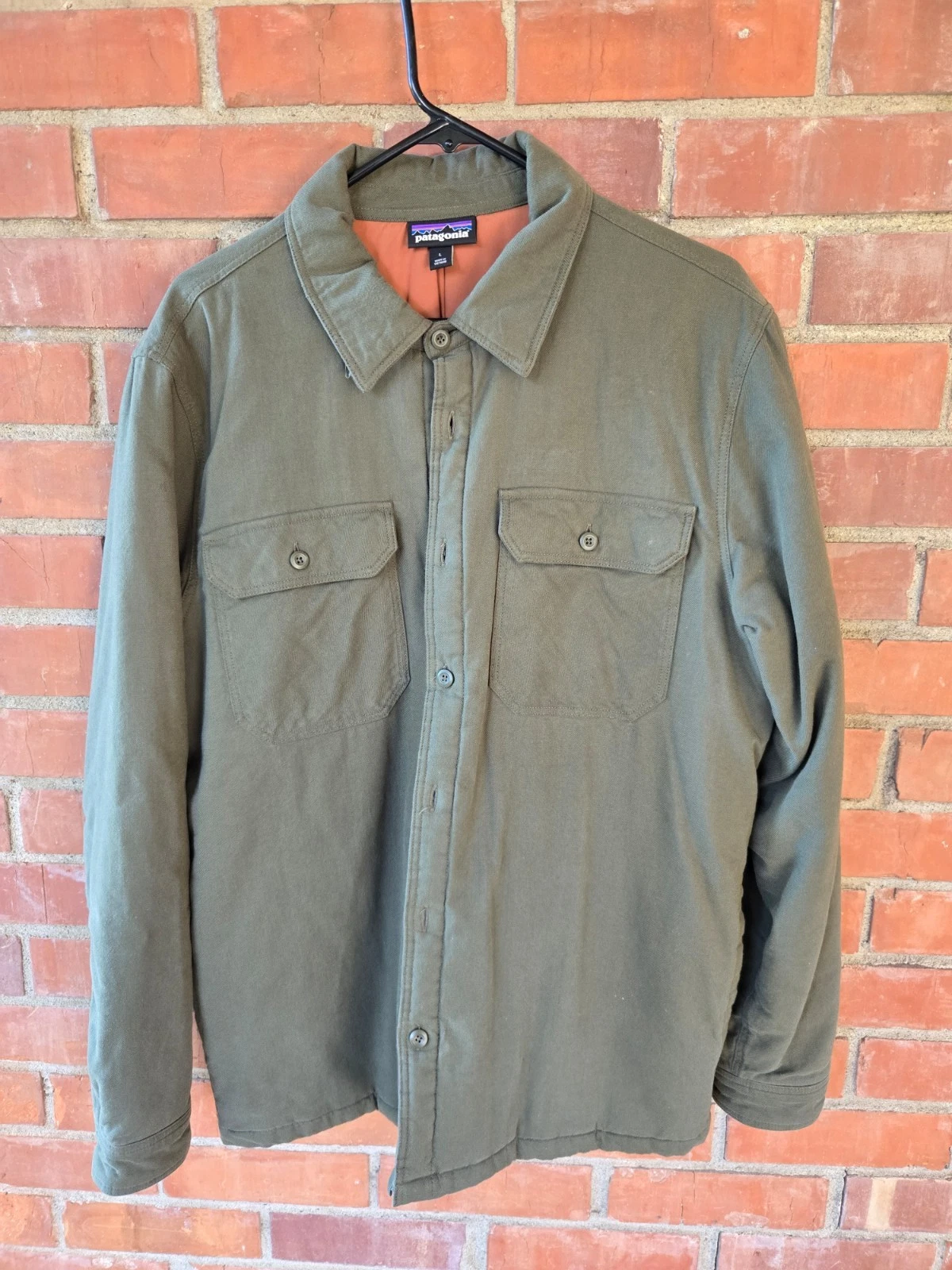 Men's Lightweight Insulated Fjord Flannel Shirt Large Lightly Used Insulated