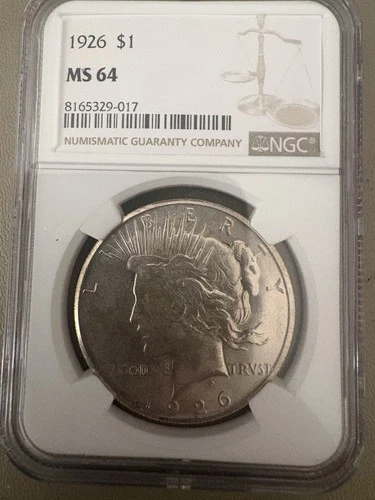 1926-P $1 PEACE SILVER DOLLAR ✪ NGC MS-64 ✪