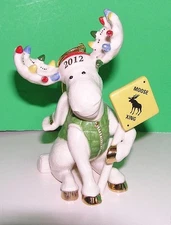LENOX 2012 annual MOOSE Ornament -- -- Merry Moose Crossing -- --  NEW in BOX