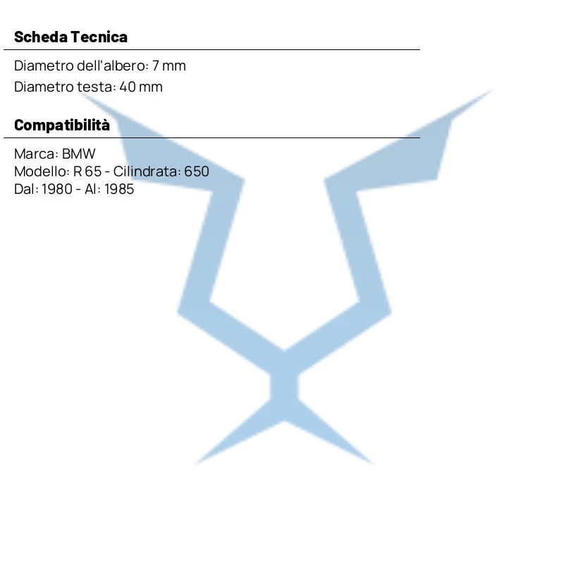 VALVOLA ASPIRAZIONE PER BMW 1134903  PER BMW 650 R 65 1980-1985 Foto 4 de 4