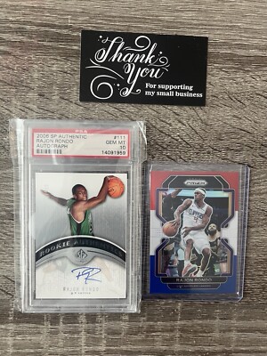 Rajon Rondo SP Authentic Rookie Authentic Blue Ink /999 PSA 10 | eBay