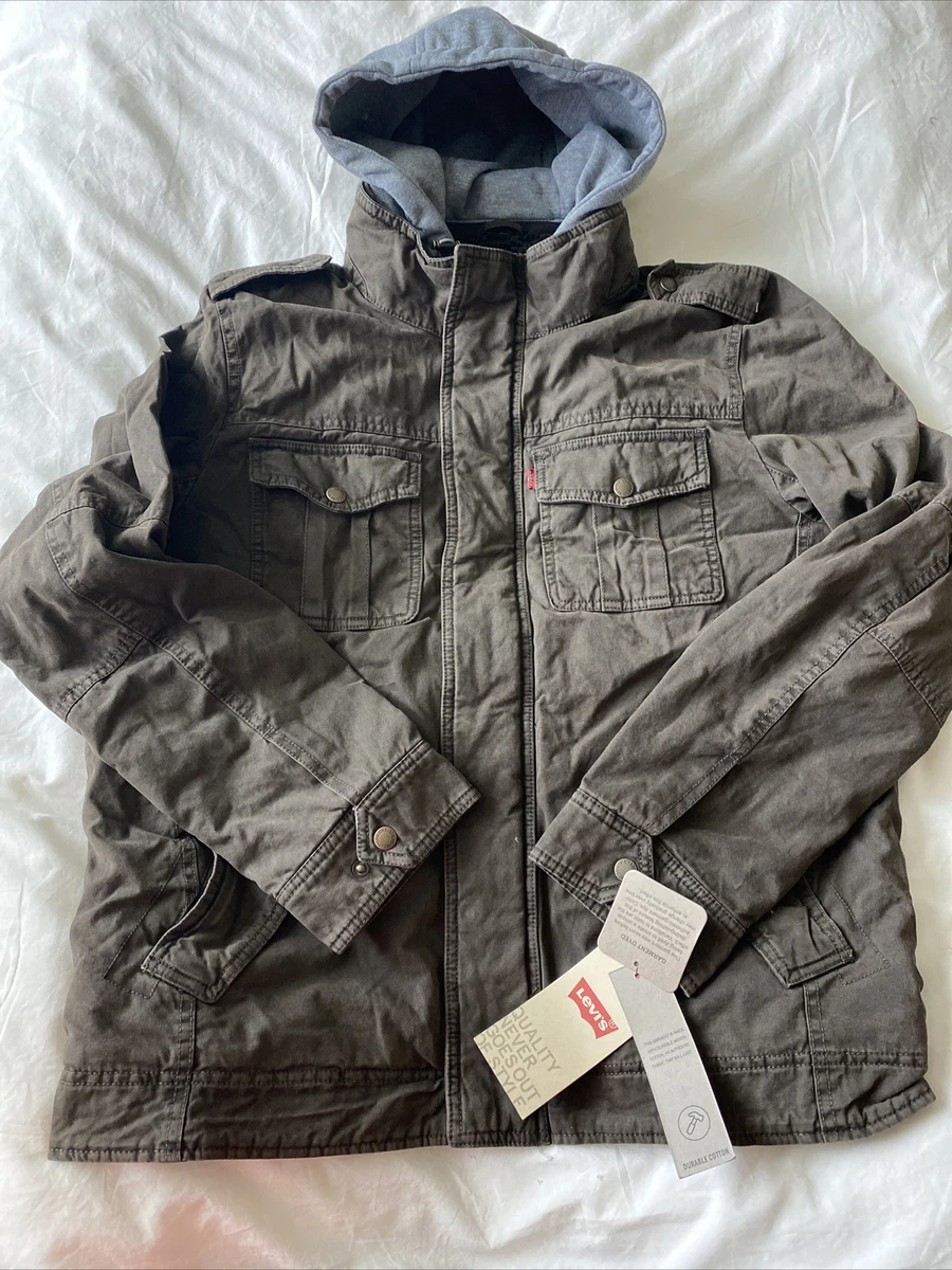 Levi's hooded sherpa trucker clearance