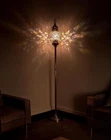 DEMMEX 10" Turkish Mosaic Floor Lamp, Vibrant Glass Design, Oriental Charm 5.5ft